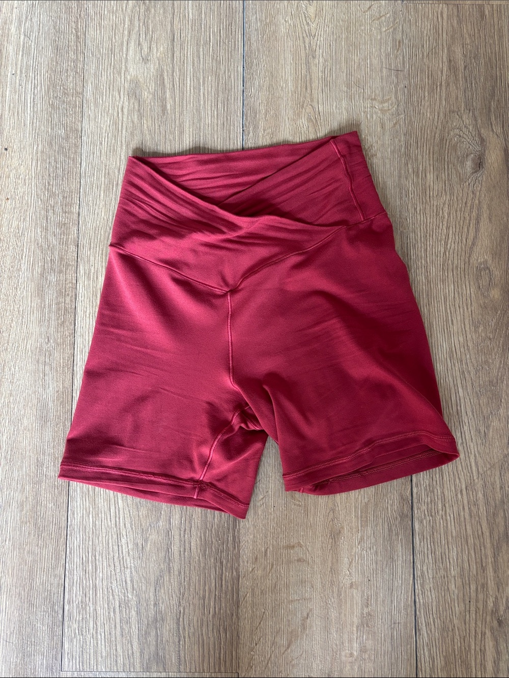 aerie High-Waist Crimson Bike Shorts